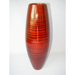Bambusová váza vysoká červená