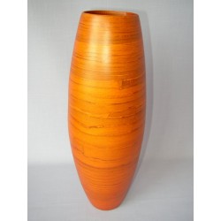 Bambusová váza vysoká oranžová