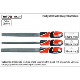 Pilníky  YATO délka 250mm...